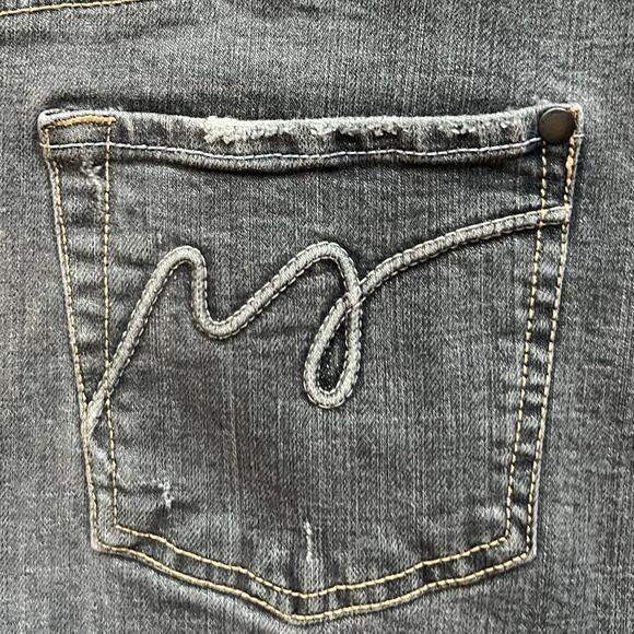 Mossimo Women's Vintage Y2K Gray Stretch Denim Button Fly Pencil Skirt Size 6 - Picture 10 of 10